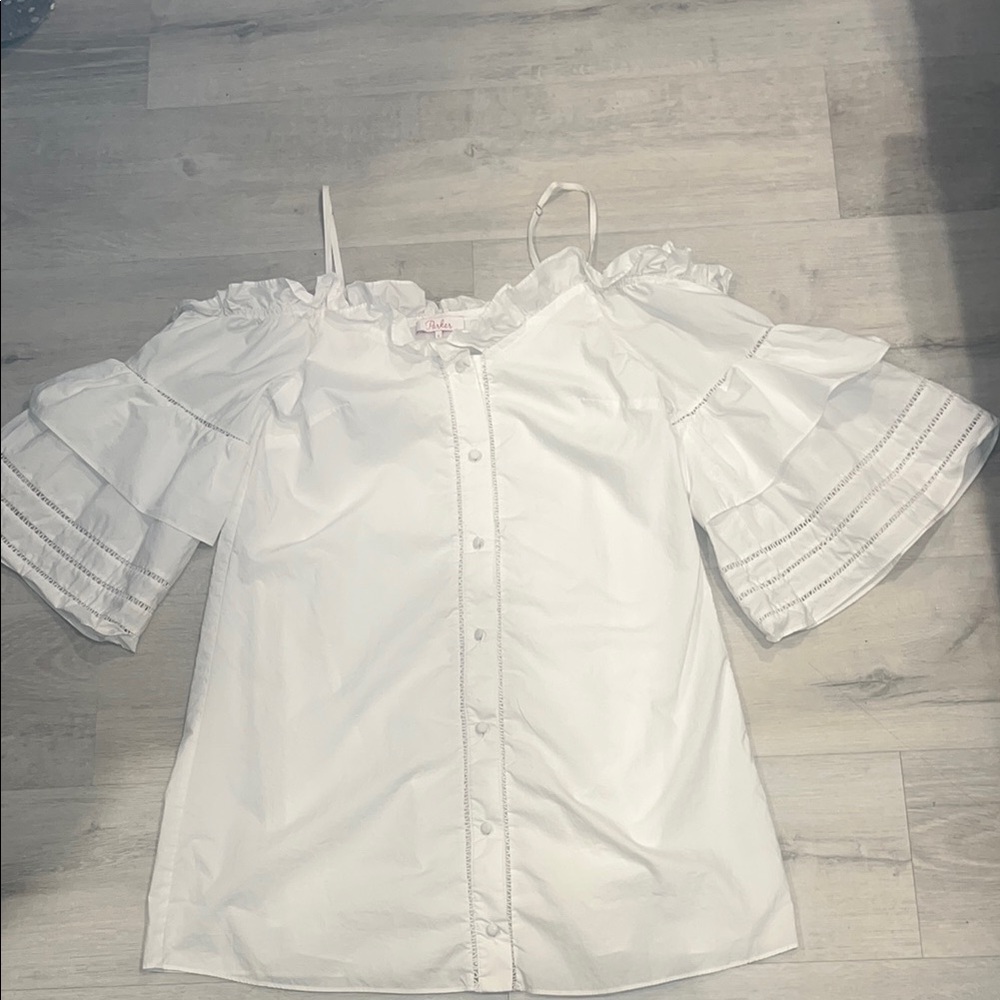 Parker White Off-Shoulder Dress